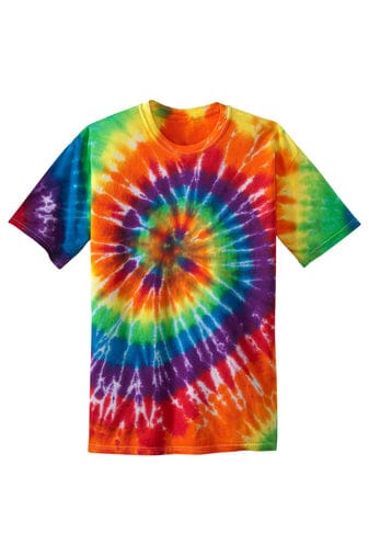 Adult Tie-Dye Tee Port & Company Small Rainbow 