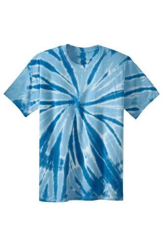 Adult Tie-Dye Tee Port &amp; Company Small Royal 