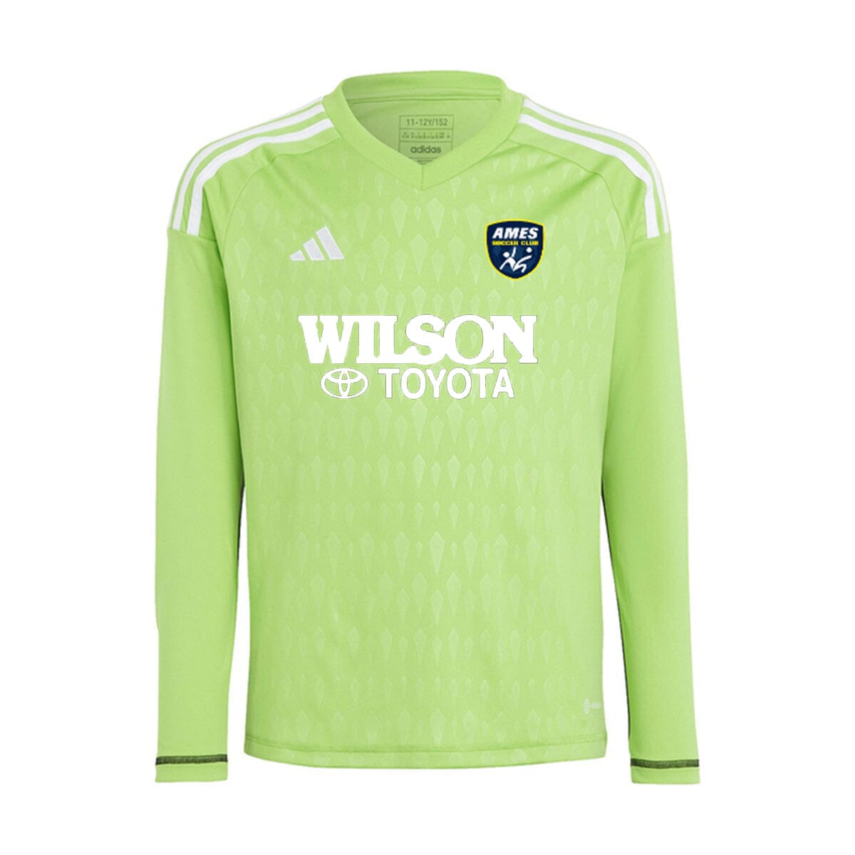 Ames Soccer Club Competition Gk Jersey 2023-25 | Sol Green Jersey Adidas Youth Medium (10-12) 