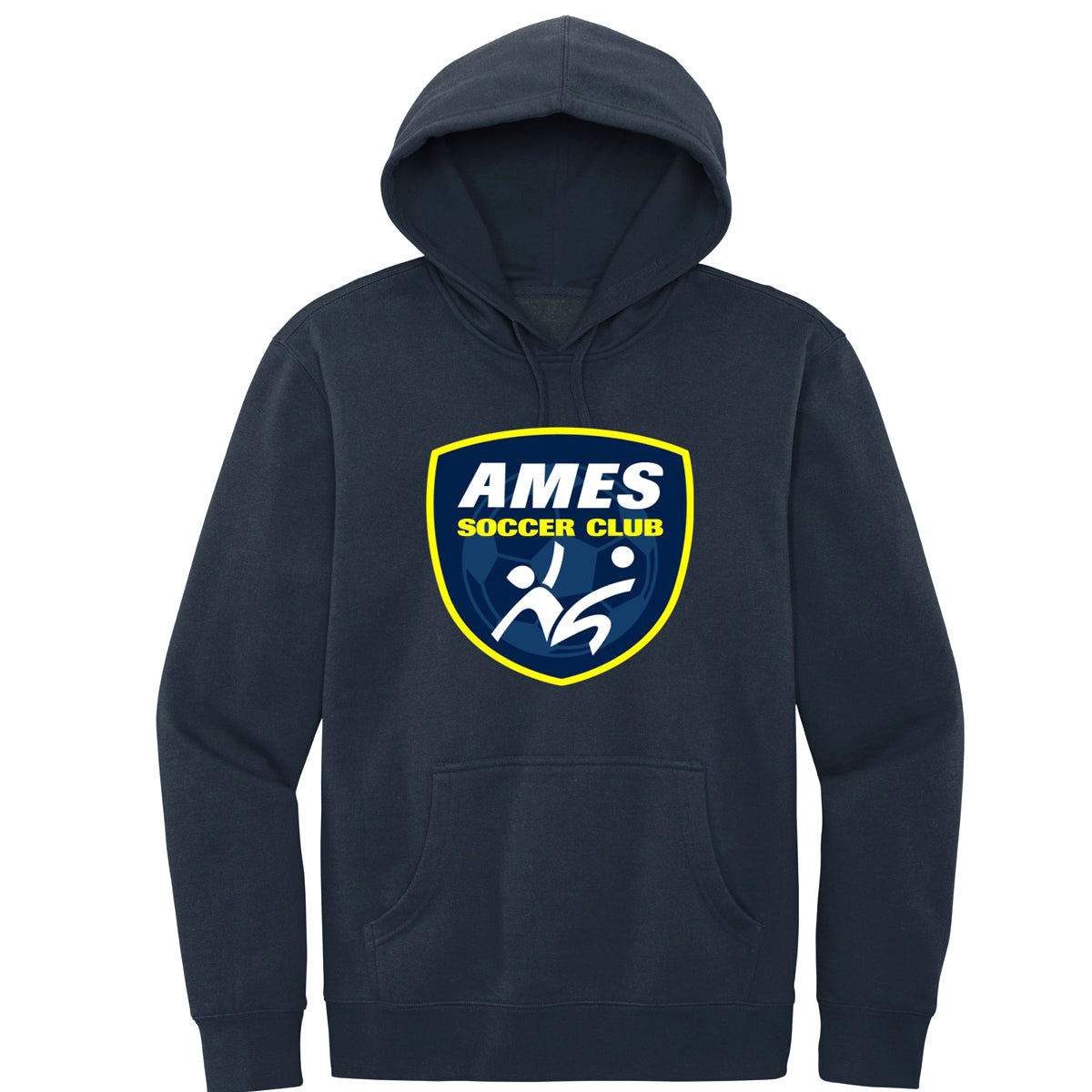 Ames Soccer Club | Gildan Soccer Club Hooded Sweatshirt Hooded Sweatshirt District Adult Small New Navy 