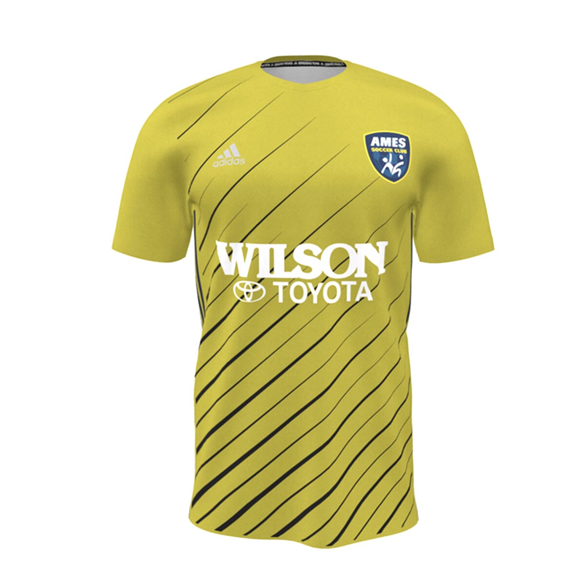Ames Soccer Club Uniforms Fall 2023 | adidas miGraphic23 Home Jersey - Yellow Jersey Adidas Youth Small (8) 