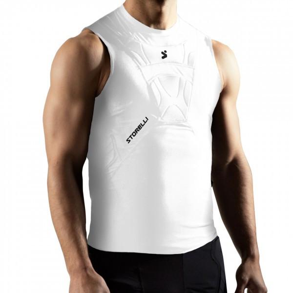 BodyShield Adult Sleeveless FP Shirt (White) Training Shirts Storelli Sports Adult Small White 