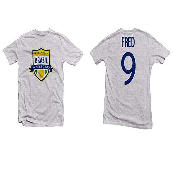 Brazil International Hero Tee 2019: Fred T-Shirt 411 Ash Grey Youth Medium 