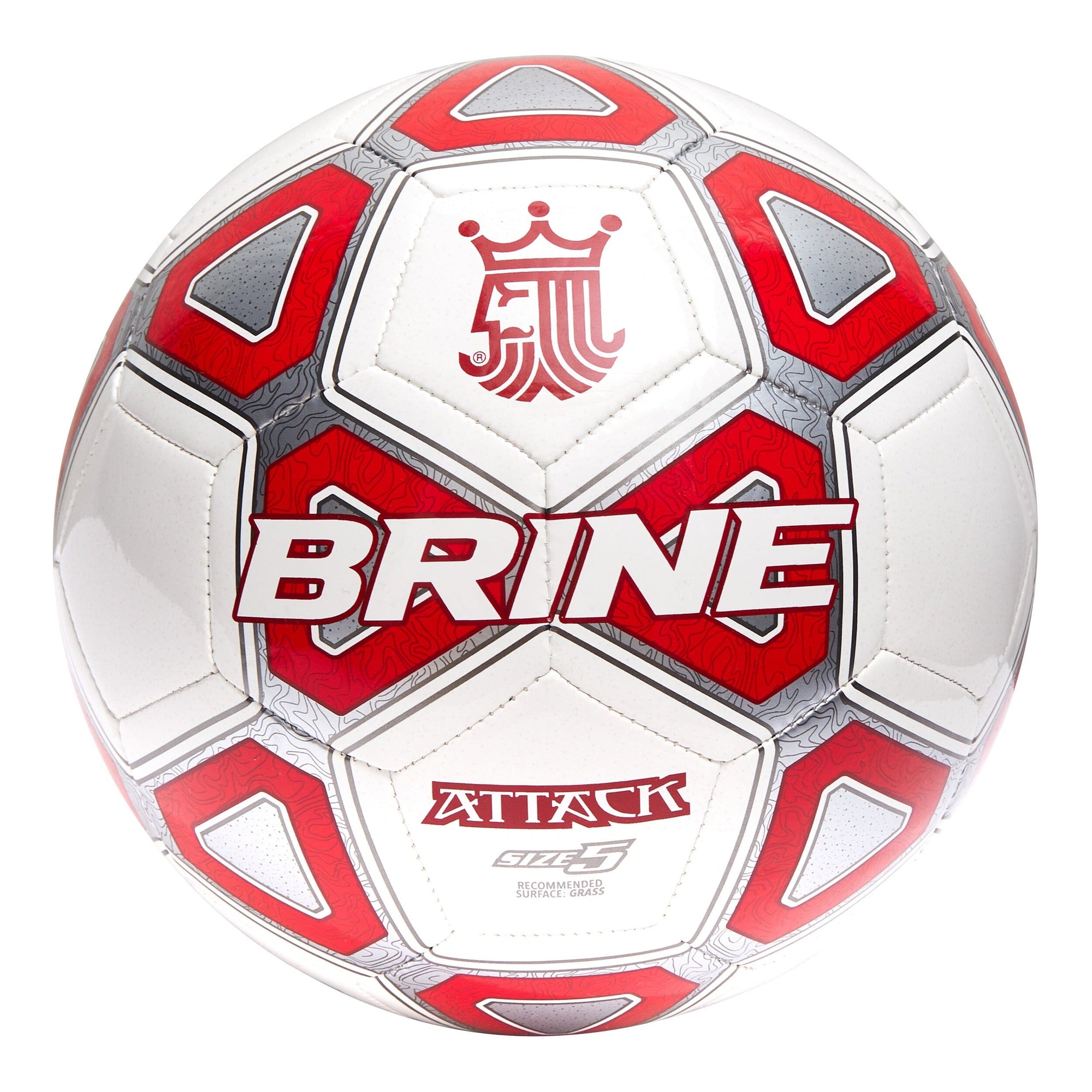 Brine Attack Soccer Ball | FB23313G Soccer Ball Brine 3 Scarlet 
