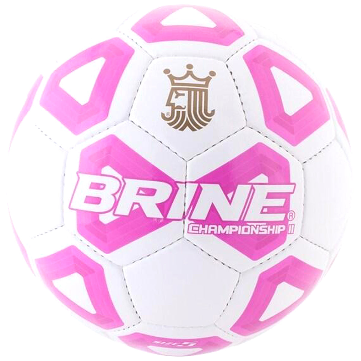 Brine Championship 2.0 Soccer Ball Size 5 - New and Improved Soccer Ball Brine 5 Pink 