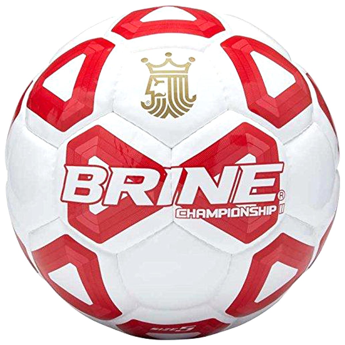 Brine Championship 2.0 Soccer Ball Size 5 - New and Improved Soccer Ball Brine 5 Scarlet 