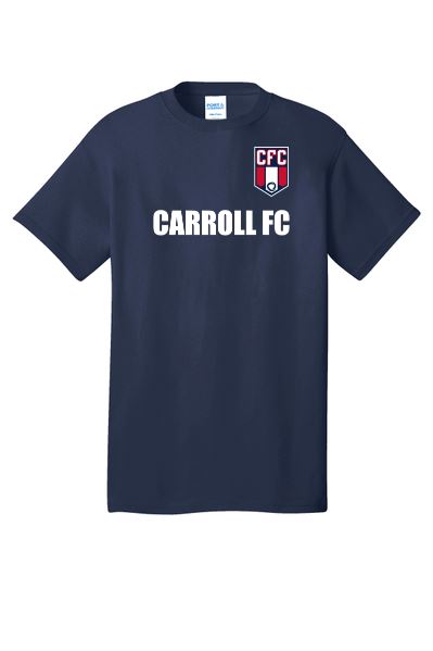Carroll FC - Men&#39;s Core Cotton Short Sleeve Tee Goal Kick Soccer Navy Men&#39;s Small 