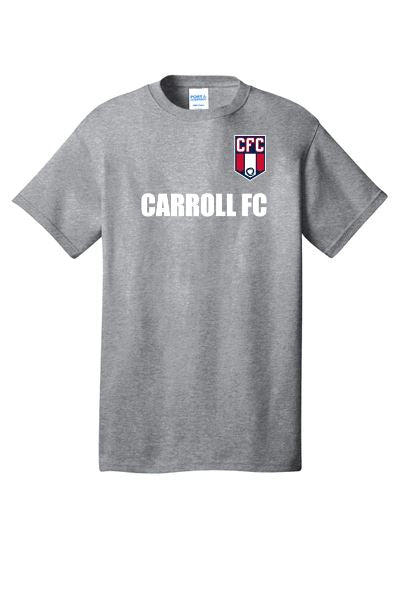 Carroll FC -Youth Core Cotton Short Sleeve Tee Goal Kick Soccer Sport Grey Youth Small 