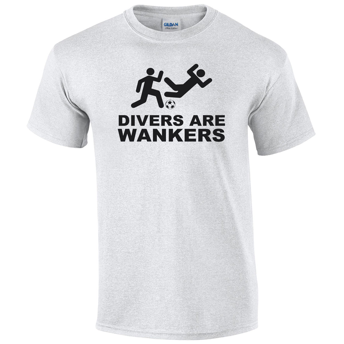 Divers Are Wankers Soccer T-Shirt T-shirts 411 Youth Medium Ash Youth