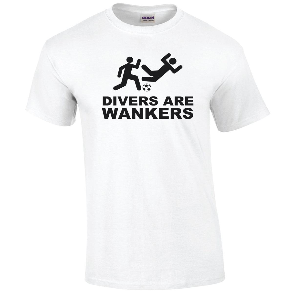Divers Are Wankers Soccer T-Shirt T-shirts 411 Youth Medium White Youth