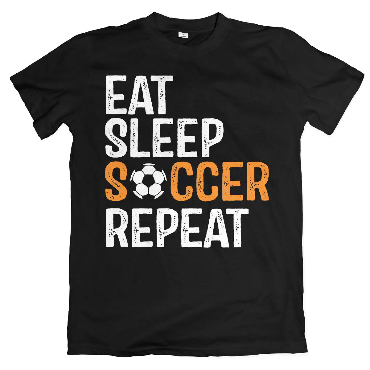 Eat Sleep Soccer Repeat T-Shirt Shirts 411 Youth Small Black 