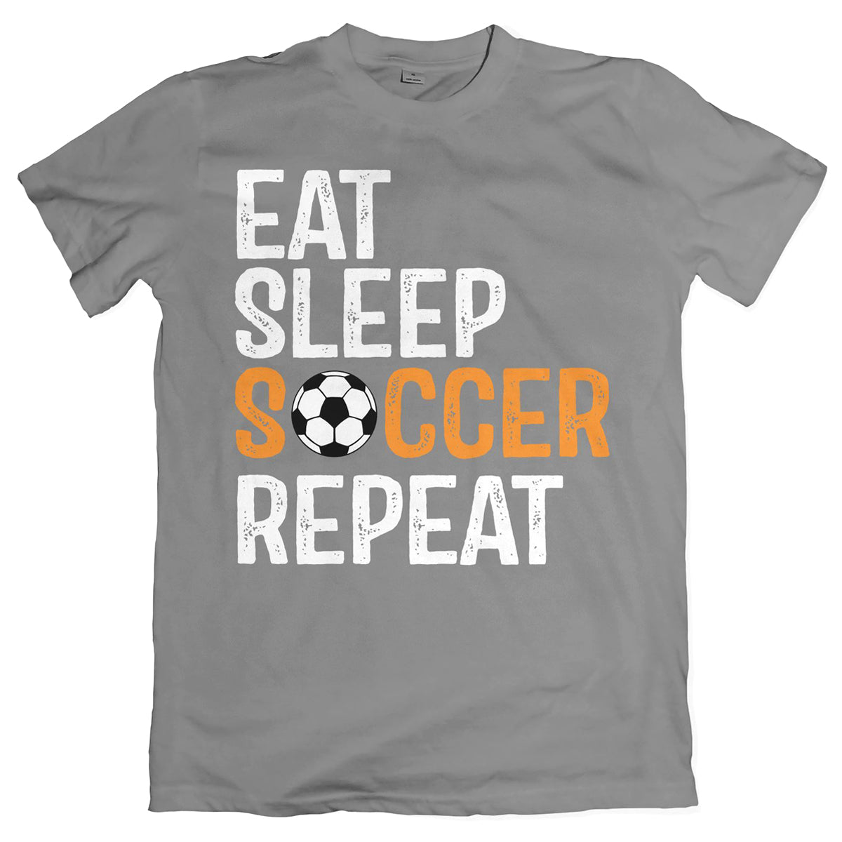 Eat Sleep Soccer Repeat T-Shirt Shirts 411 Youth Small Grey 
