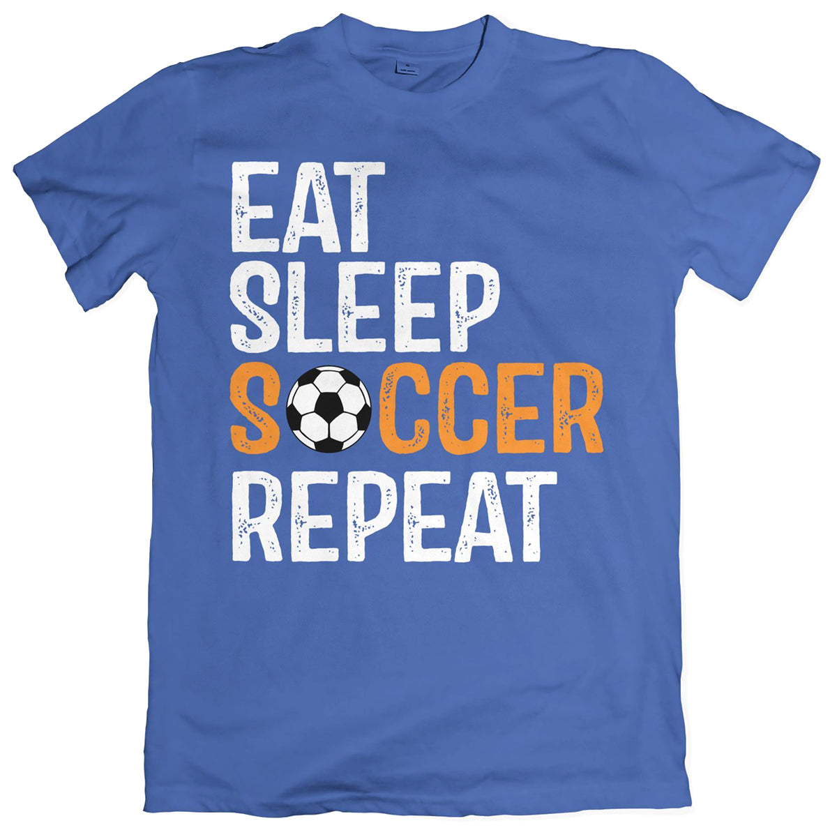 Eat Sleep Soccer Repeat T-Shirt Shirts 411 Youth Small Royal Blue 