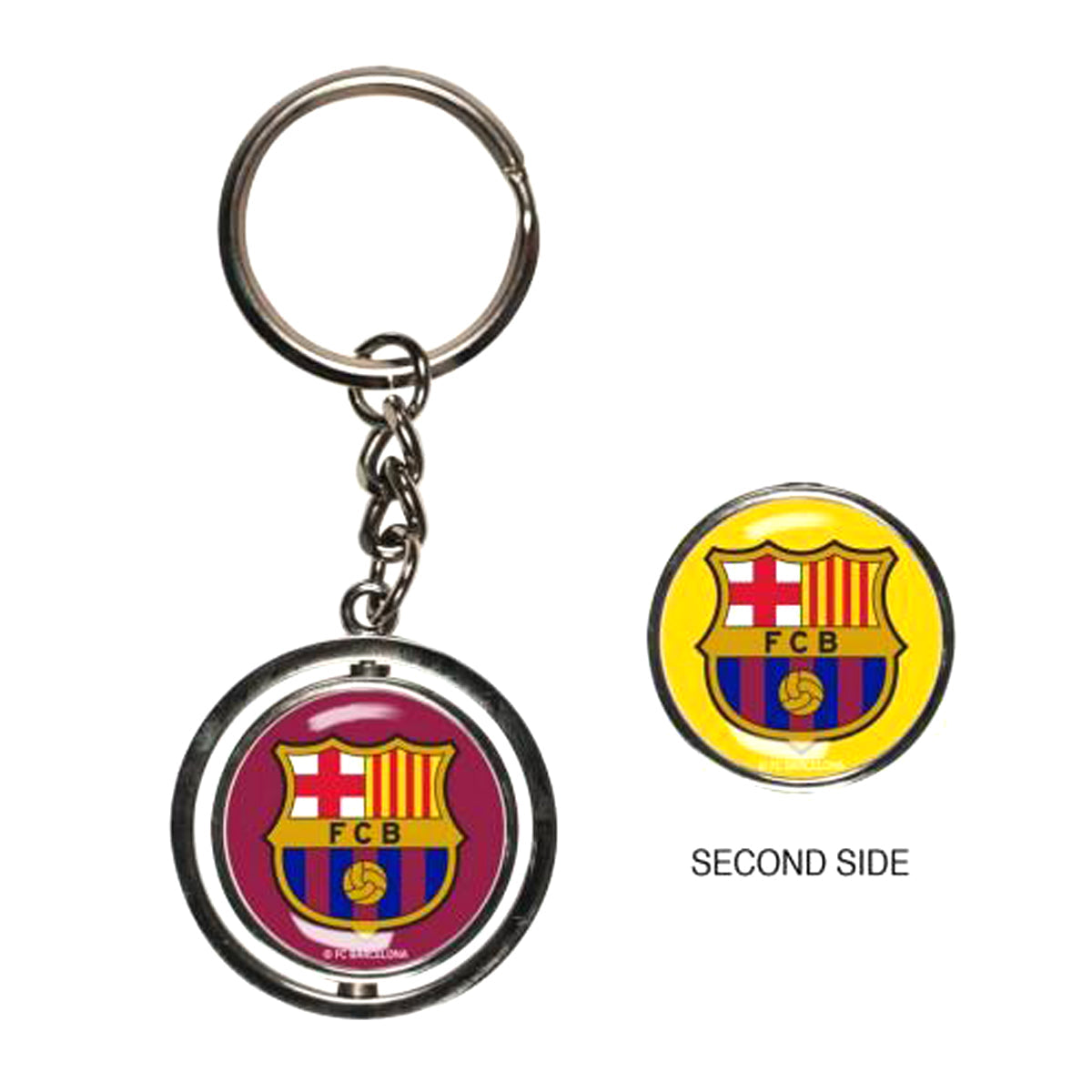 FC Barcelona Spinner Key Ring Accessories WinCraft maroon-yellow 