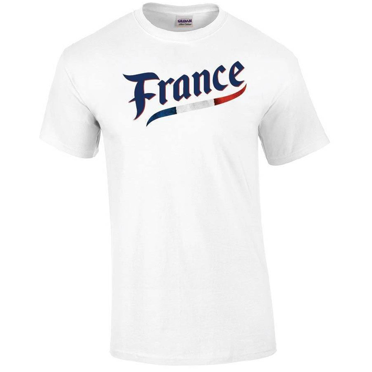 France Script World Cup 2022 Printed Tee T-shirts 411 Youth Medium White Youth