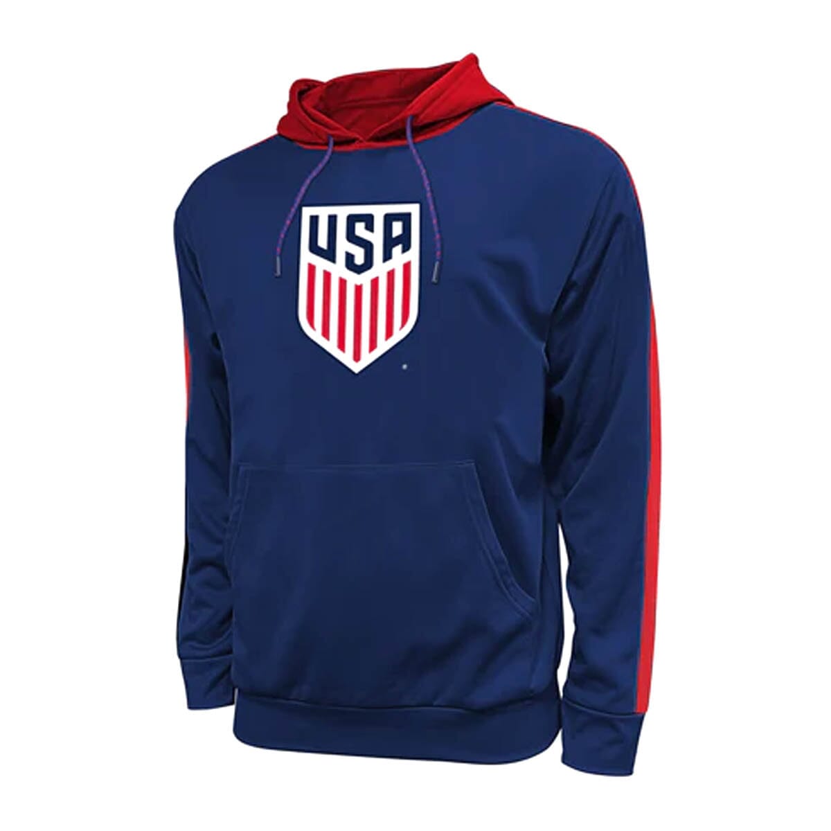 Icon Sport U.S. Soccer Adult Side Step Pullover Hoodie | USSF45PH-N Jacket Icon Sports Group Adult Small Navy 