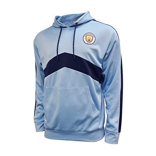 Icon Sports Men&#39;s Manchester City F.C. Pullover Hoodies | MC24PH-LB Hoodie Icon Sports Group Adult Small Light Blue/Navy 