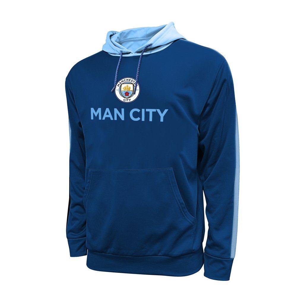 Icon Sports Men&#39;s Manchester City Officially Licensed Pullover Hoodie | MC41PH-N Hoodie Icon Sports Group Adult Small Navy 