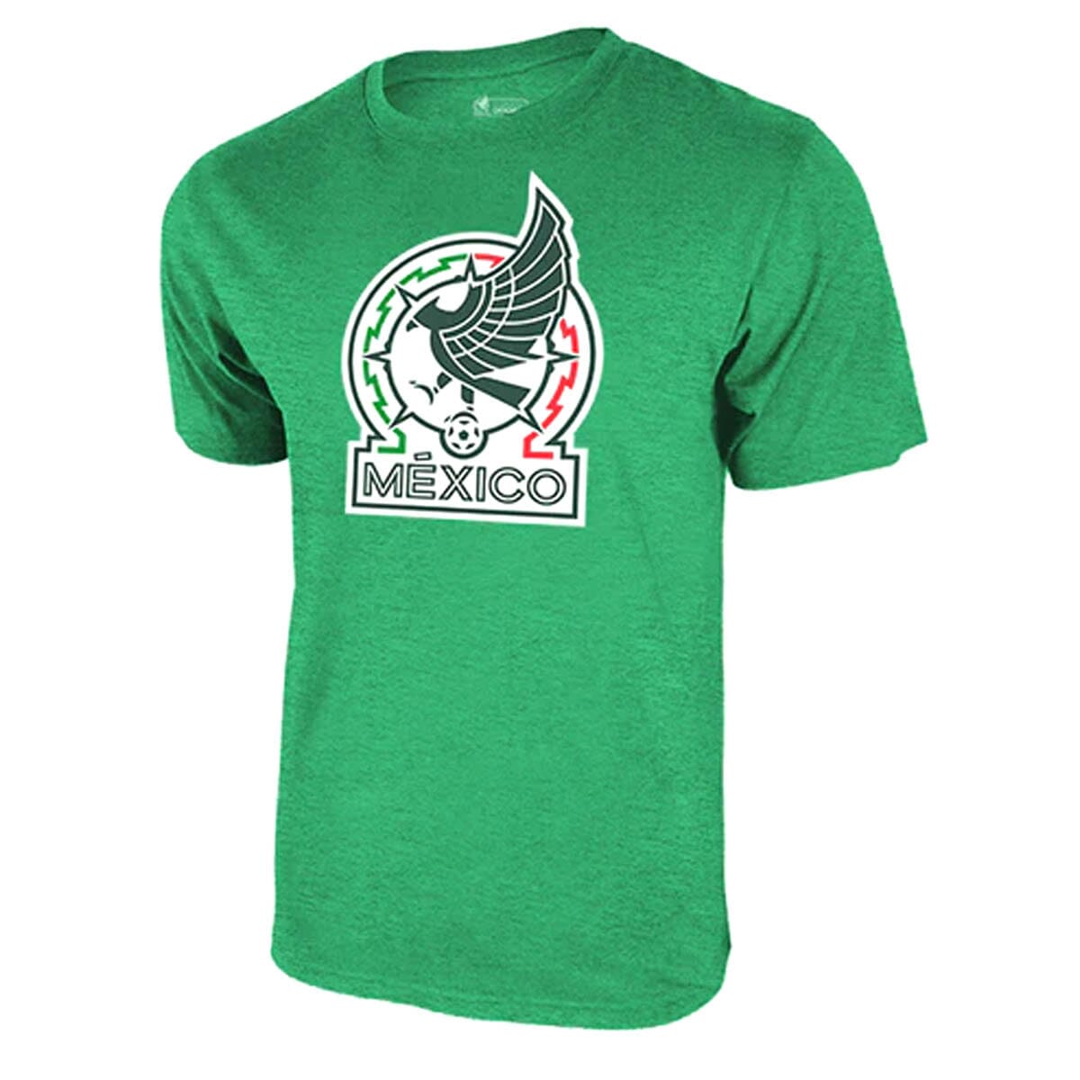 Icon Sports Mexico National Soccer Team Adult 2022 Logo T-Shirt | FMF285CT-HK Apparel Icon Sports Group Adult Small Heather Kelly 