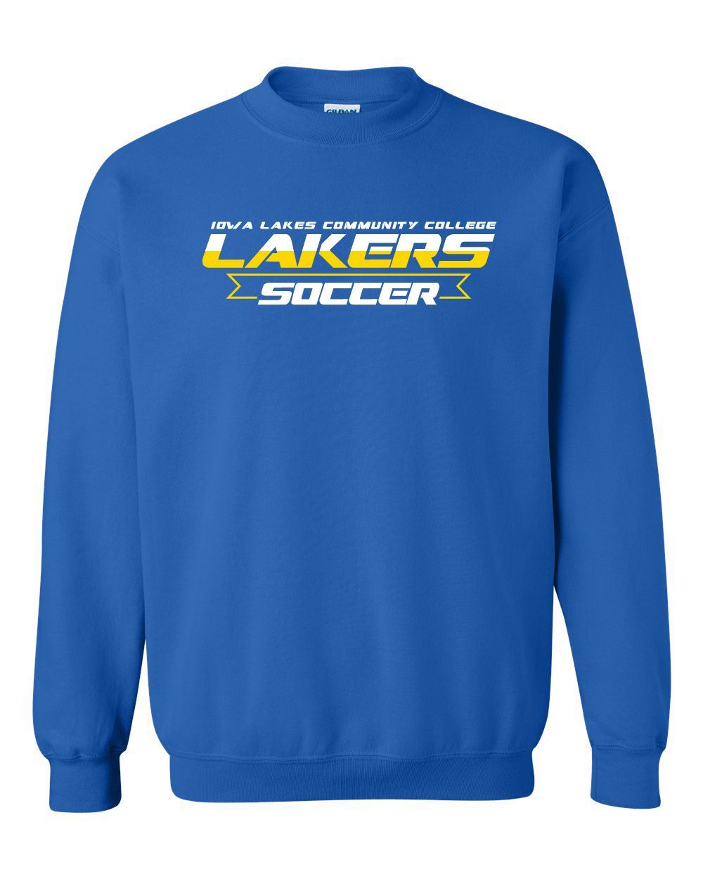 Iowa Lakes Soccer | College Crewneck Sweatshirt Sweatshirt Gildan Youth Medium 