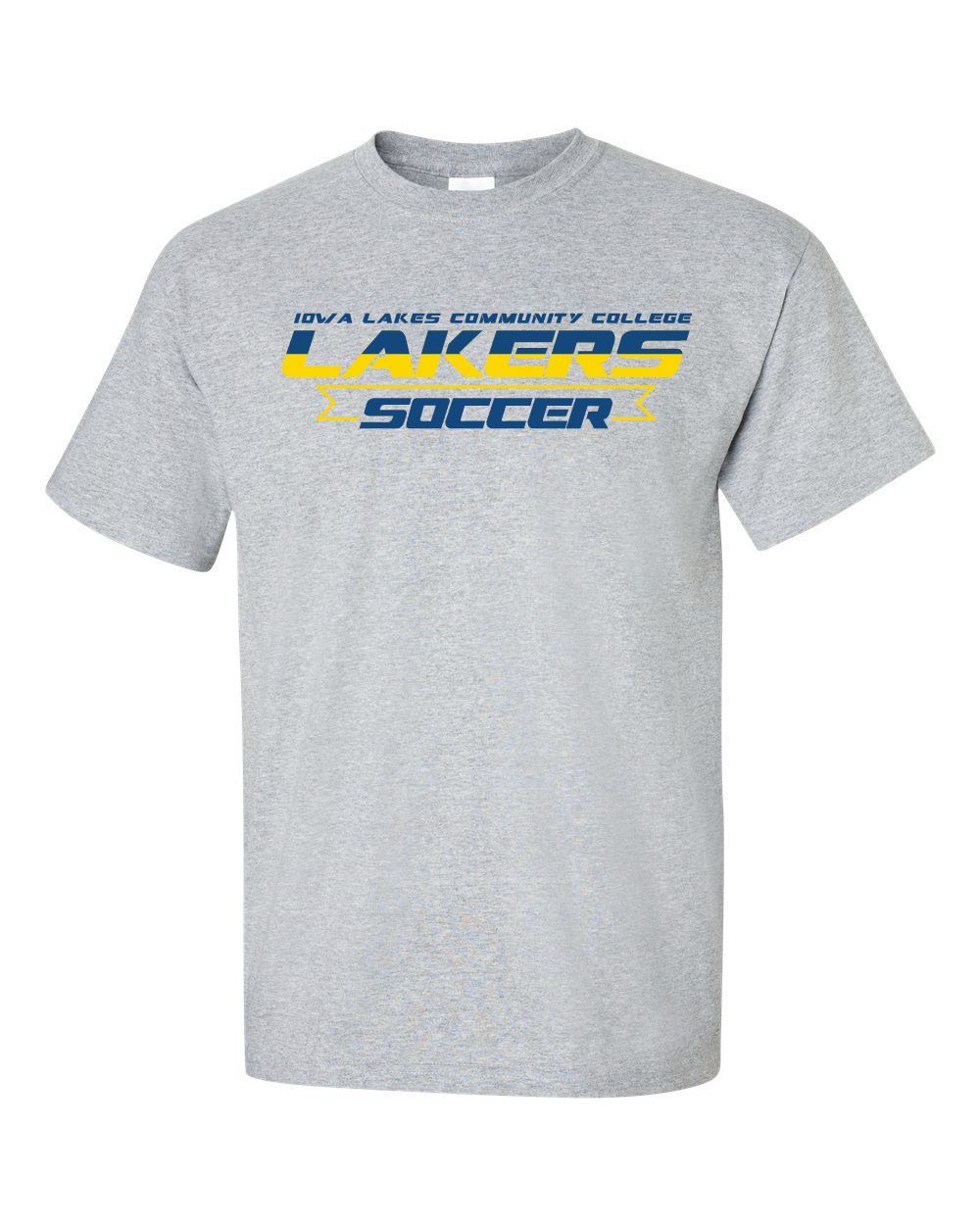 Iowa Lakes Soccer | College tee (Grey) Tshirt Gildan Youth Medium 