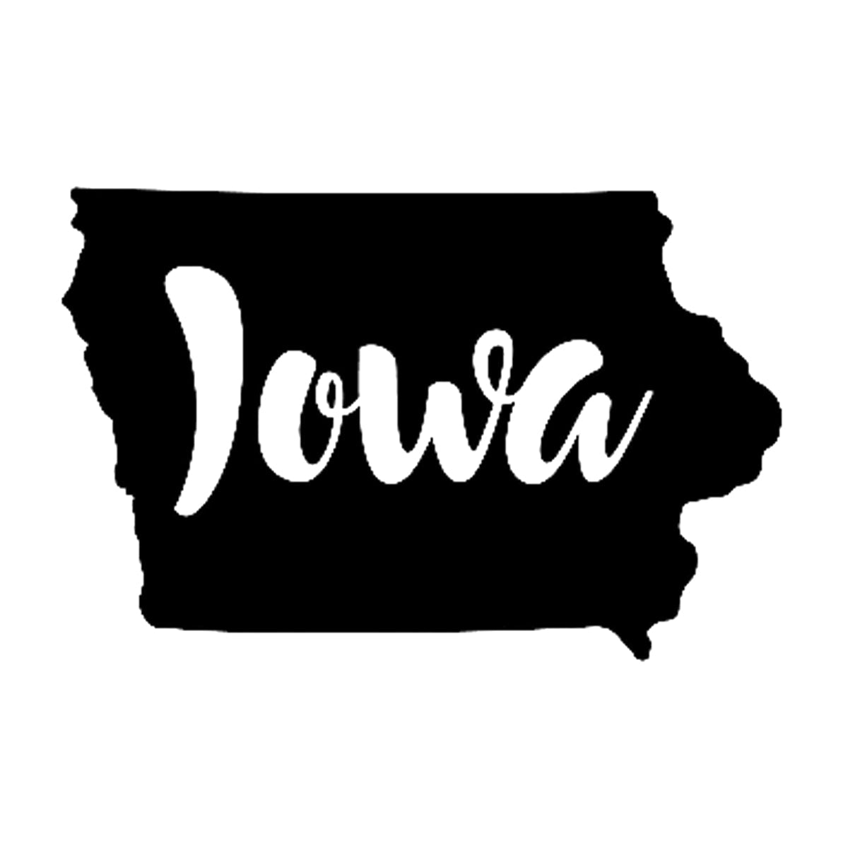 Iowa State Outline Printed Tee Humorous Shirt 411 