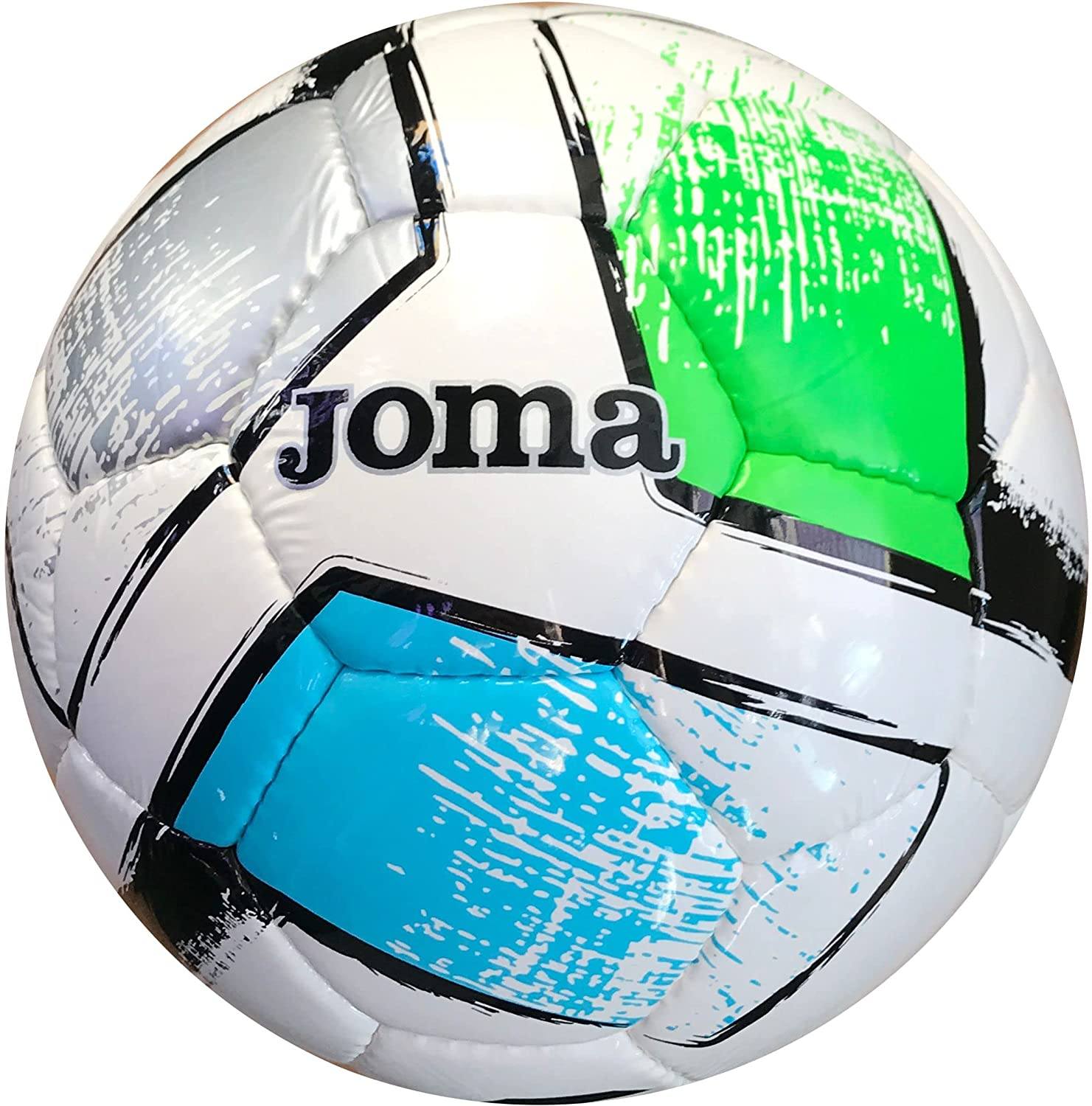 Joma Dali II Soccer Ball | 400649 Soccer Ball Joma 4 White-Green/Silver/Blue 