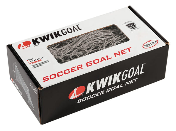 Kwikgoal 3mm Solid Braid Knotless Net (Retail) | 3B6402 Nets Kwikgoal White 