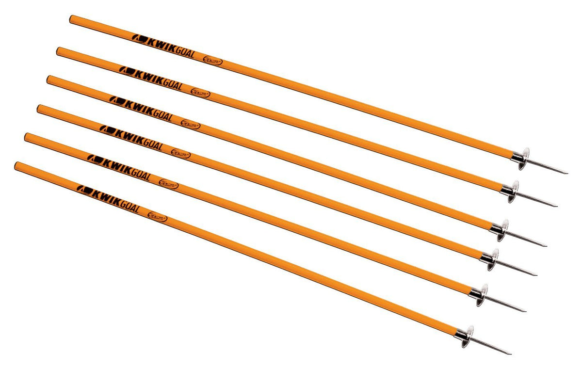 Kwikgoal Coaching Sticks (Set of 6) | 16B10 Training equipment Kwikgoal Hi-Vis Orange 