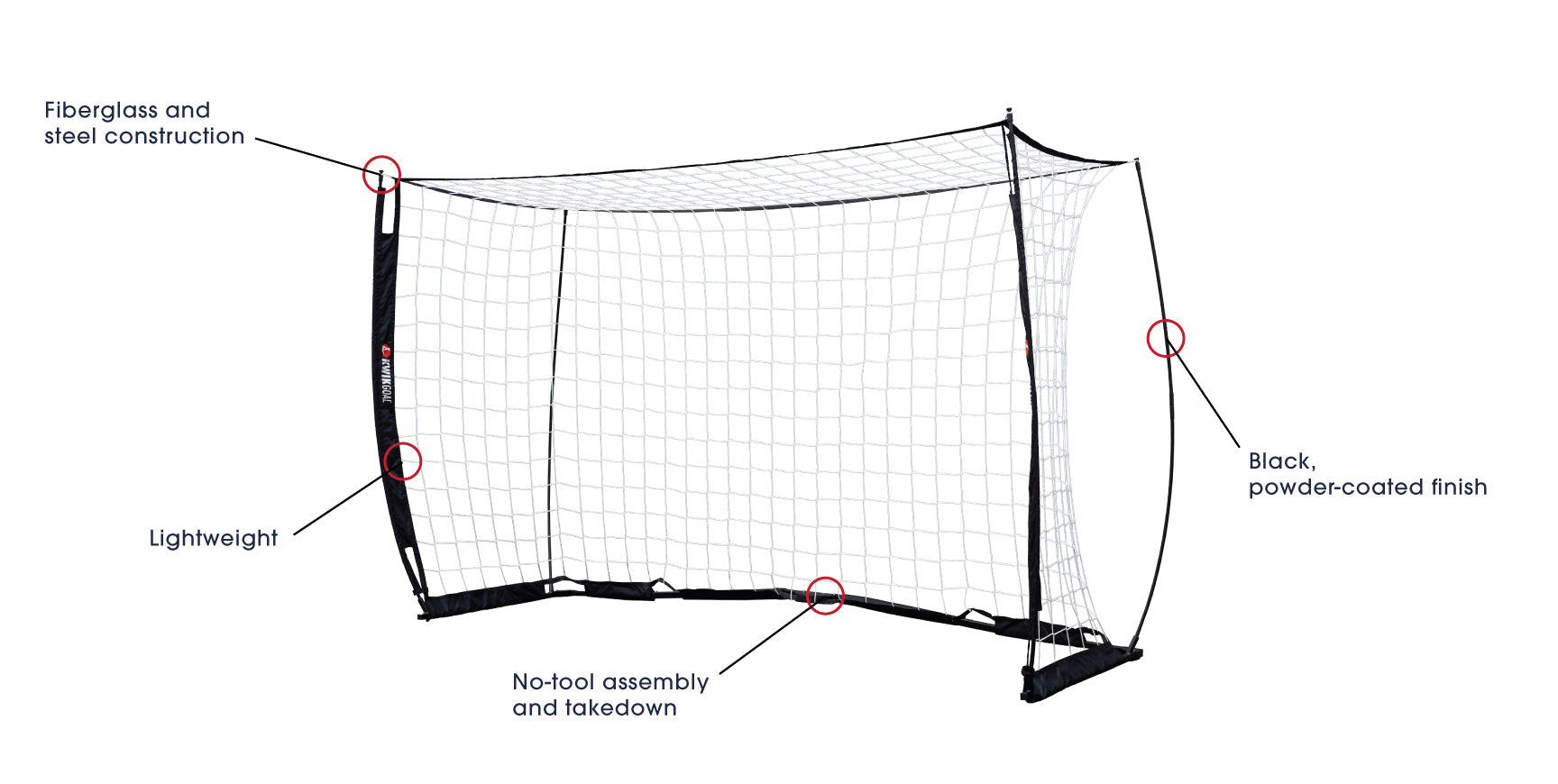 Kwikgoal Kwik Flex Lite Futsal Goal | 2P1504 Field equipment Kwikgoal 