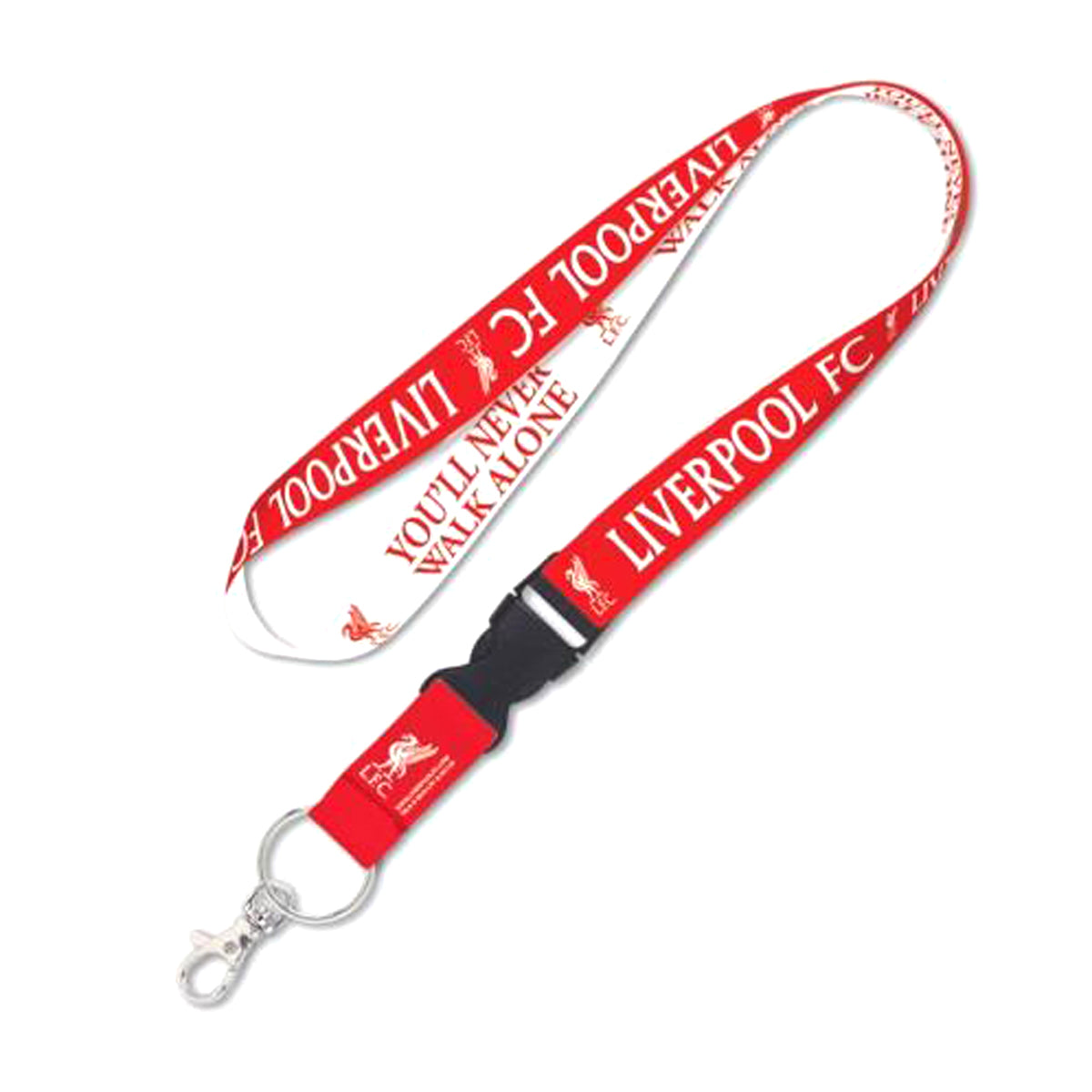 Liverpool Lanyard w/detachable buckle 1&quot; Accessories WinCraft White-red 