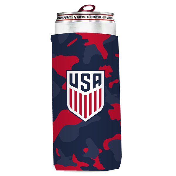 Logo US Soccer Team Camo Slim Can Coozie Coozie Logo Brands 