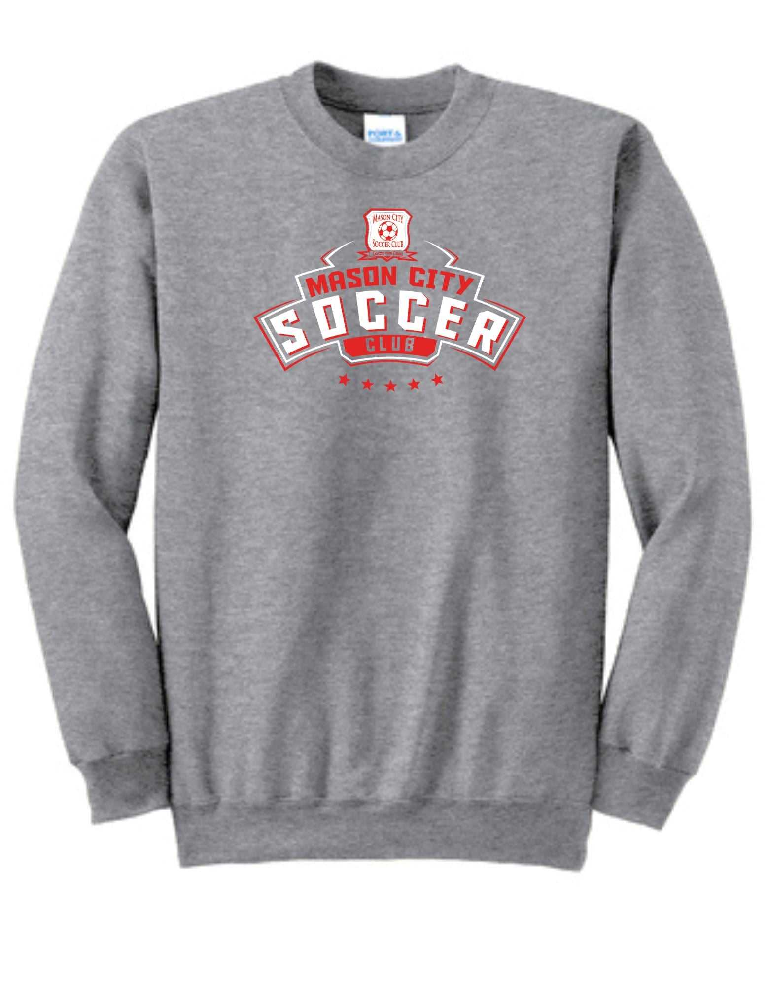 Mason City Soccer Club | Men's Crewneck Sweatshirt T-Shirt Goal Kick Soccer Small Sport Grey 