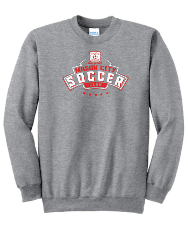 Mason City Soccer Club | Men&#39;s Crewneck Sweatshirt T-Shirt Goal Kick Soccer Small Sport Grey 
