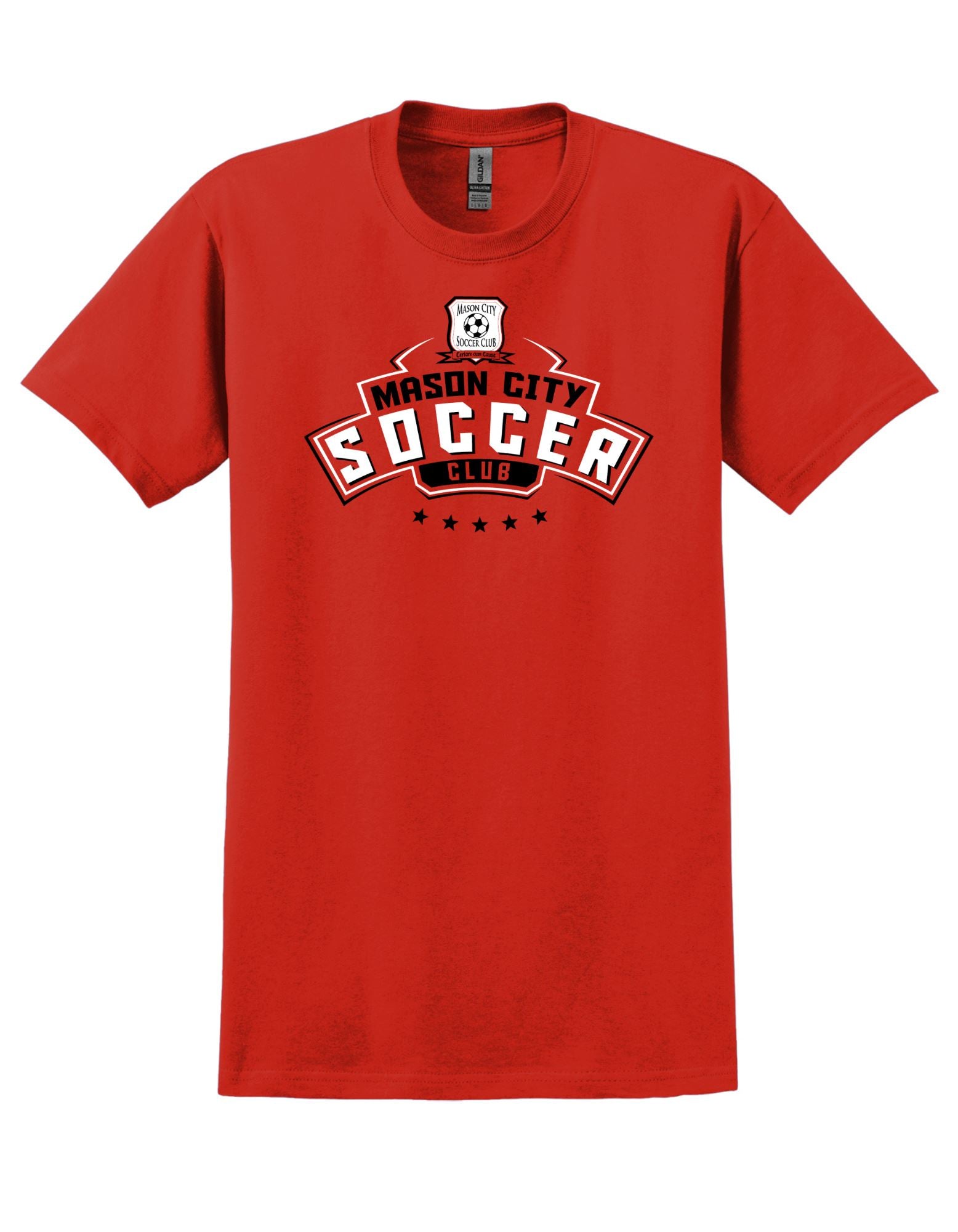 Mason City Soccer Club | Men's Short Sleeve T-Shirt T-Shirt Goal Kick Soccer Small Red 
