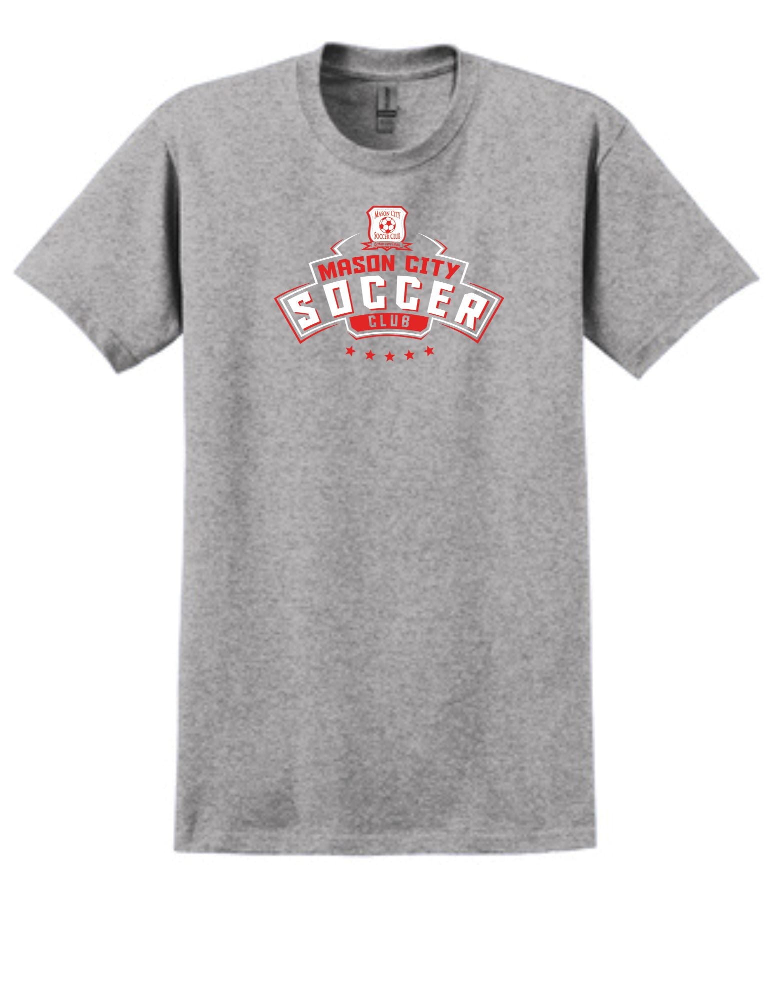 Mason City Soccer Club | Men's Short Sleeve T-Shirt T-Shirt Goal Kick Soccer Small Sport Grey 