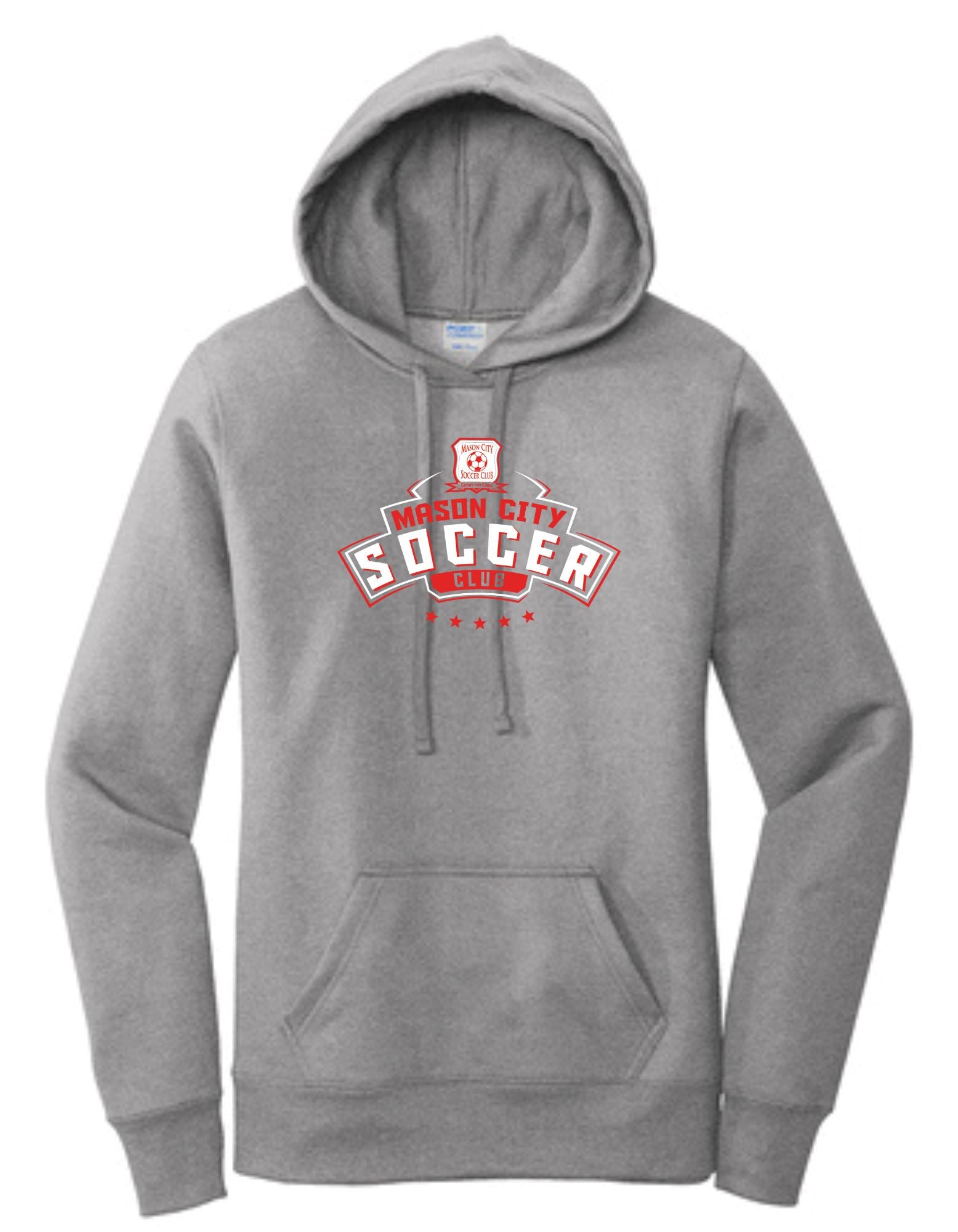 Mason City Soccer Club | Women's Hooded Sweatshirt T-Shirt Goal Kick Soccer Small Sport Grey 