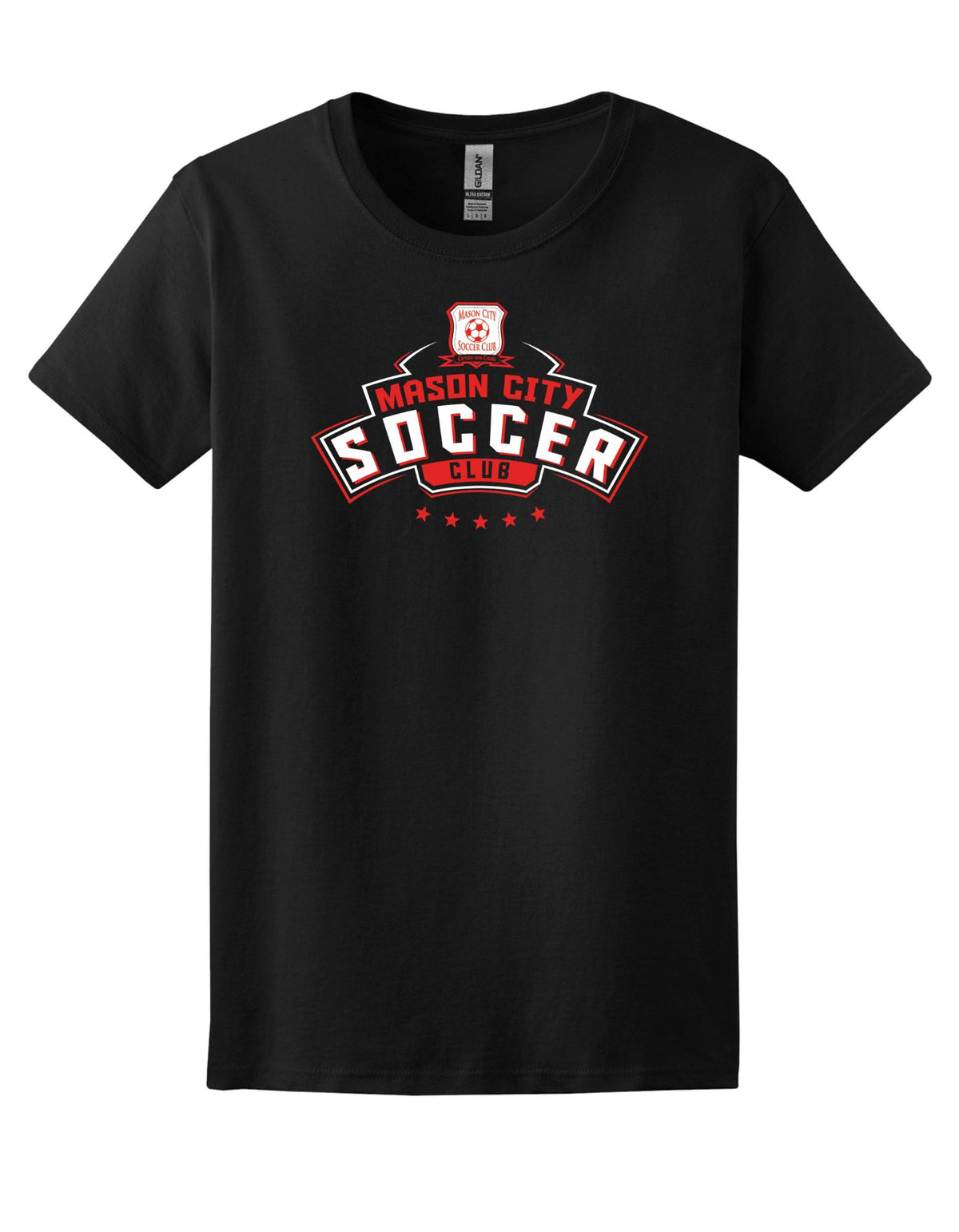 Mason City Soccer Club | Women&#39;s Short Sleeve T-Shirt T-Shirt Goal Kick Soccer Small Black 