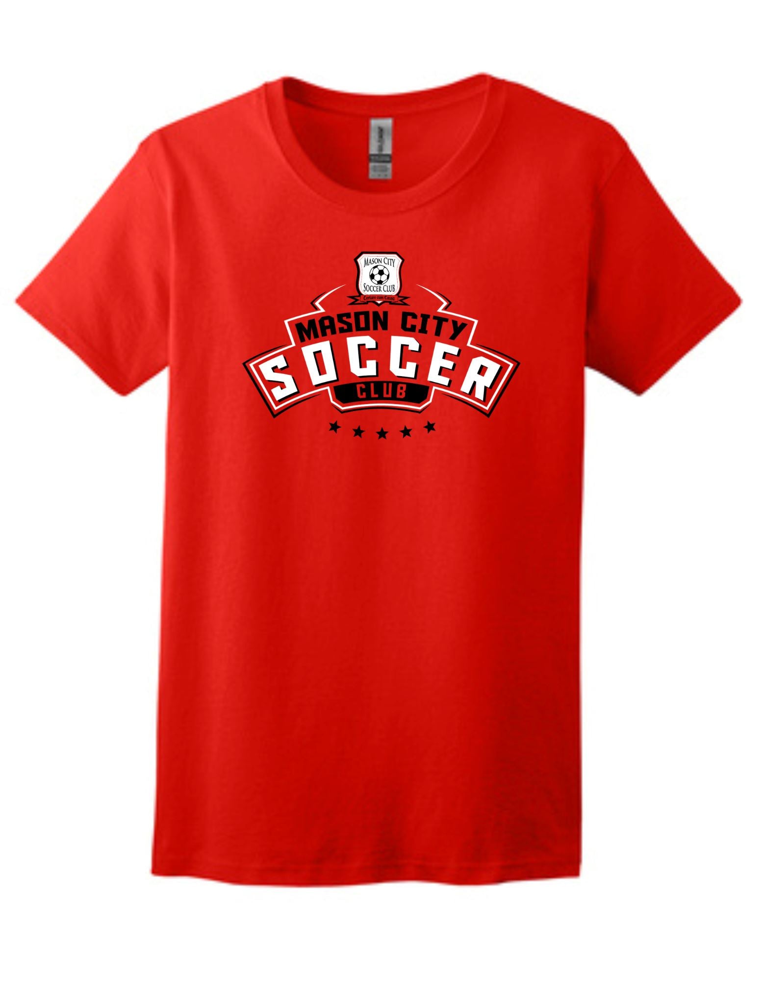 Mason City Soccer Club | Women's Short Sleeve T-Shirt T-Shirt Goal Kick Soccer Small Red 