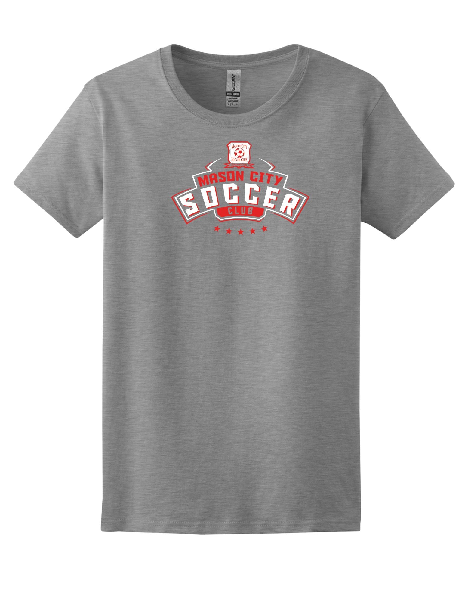 Mason City Soccer Club | Women's Short Sleeve T-Shirt T-Shirt Goal Kick Soccer Small Sport Grey 