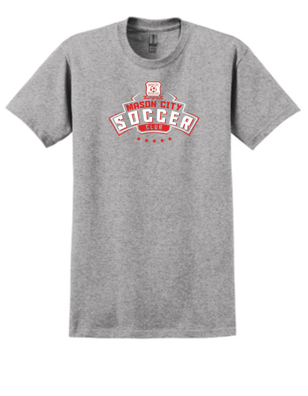 Mason City Soccer Club | Youth Short Sleeve T-Shirt T-shirt Gildan Small Sport Grey 
