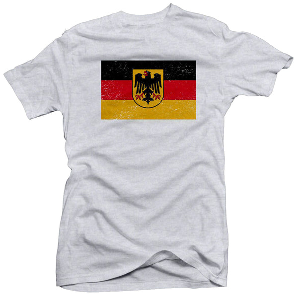 Men&#39;s Germany Vintage Coat of Arms Tee T-Shirt 411 Ash Grey Small 