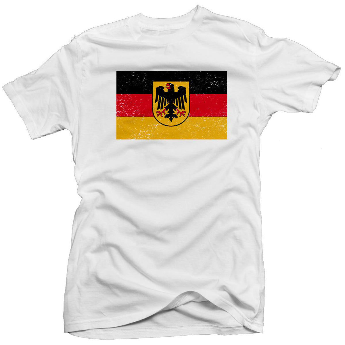 Men's Germany Vintage Coat of Arms Tee T-Shirt 411 White Small 