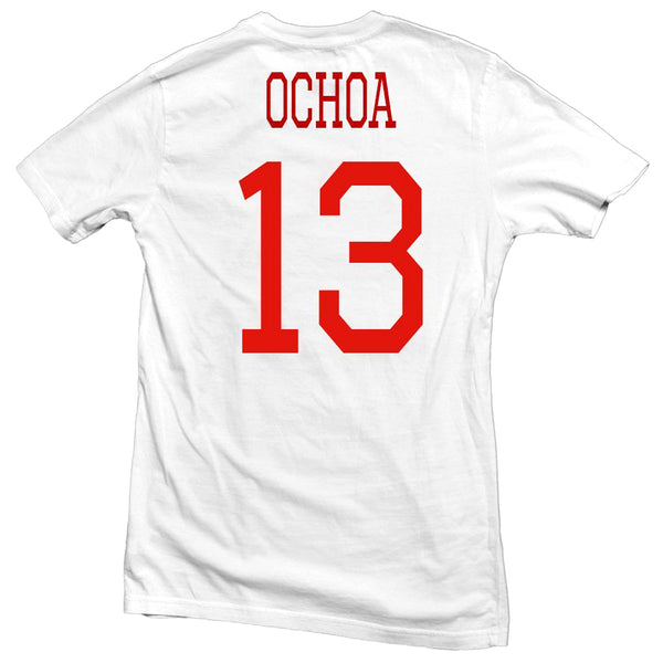 Mexico International Hero Tee 2019: Guillermo Ochoa T-shirts 411 Youth Medium White 