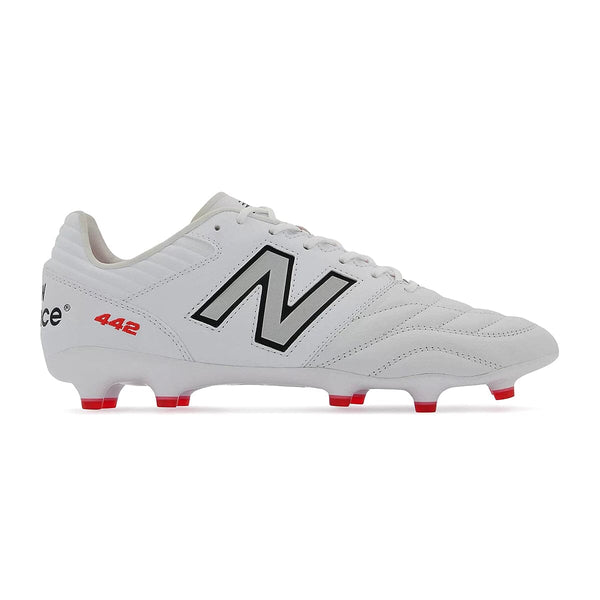 New Balance Unisex 442 V2 Pro FG | MS41FWT2 Cleats New Balance 7.5 White with silver 