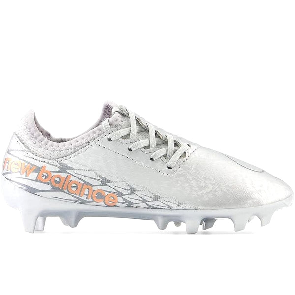 New Balance Youth Furon V6+ Dispatch FG Soccer Shoe | SJF3FGG7 Soccer Cleats New Balance 1 M Silver / Brighton Grey / Copper 