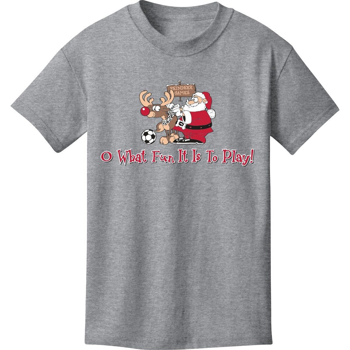 O What Fun Short Sleeve Soccer T-Shirt Humorous Shirt 411 Adult Small Grey 