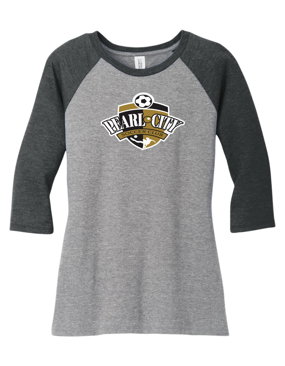 Pearl City Soccer Club Women&#39;s 3/4-Sleeve Shirt Goal Kick Soccer X-Small Black Frost/Grey Frost 