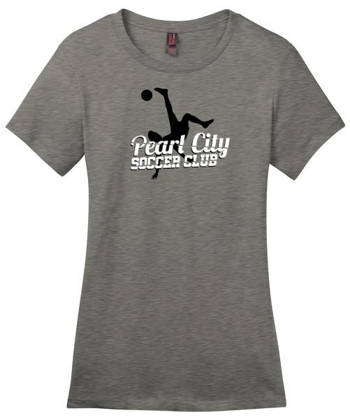 Pearl City Soccer Club Women's Perfect Weight Tee Goal Kick Soccer Small Heathered Steel 