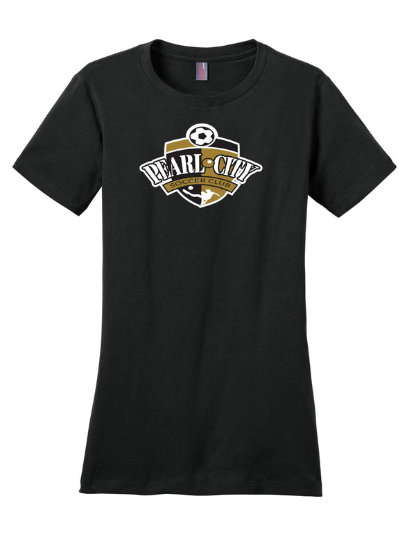 Pearl City Soccer Club Women&#39;s Tee Shirt Goal Kick Soccer X-Small Jet Black 